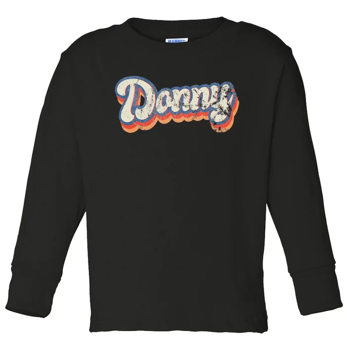 Donny Personalized Name Custom Lettering 70S Toddler Long Sleeve Shirt