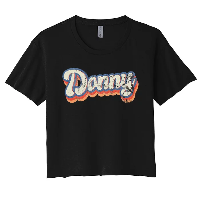 Donny Personalized Name Custom Lettering 70S Women's Crop Top Tee