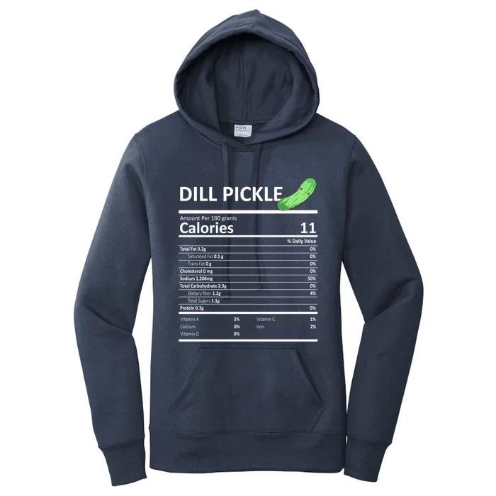 Dill Pickle Nutritional Facts Thanksgiving Xgiftmas Gift Food Cool Gift Women's Pullover Hoodie