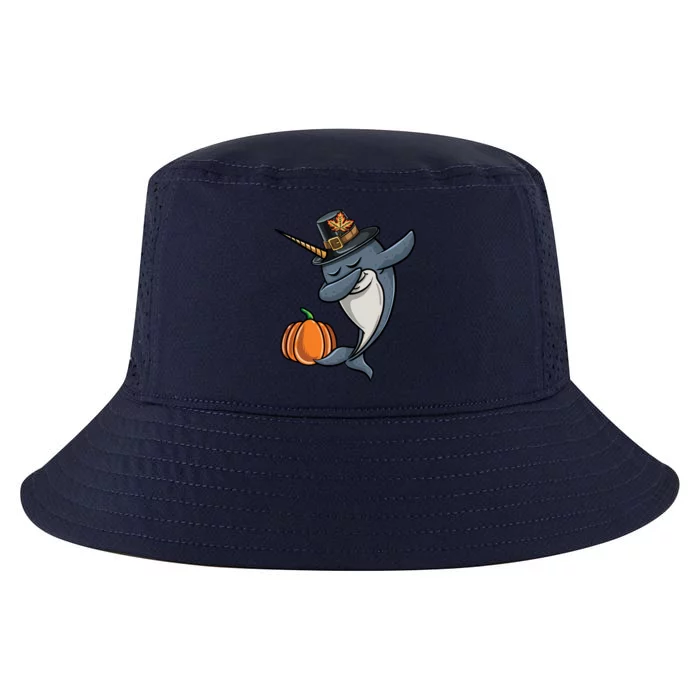 Dabbing Pilgrim Narwhal Thanksgiving Gift Cool Comfort Performance Bucket Hat