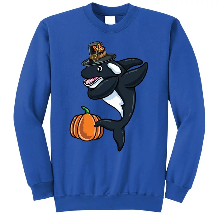 Dabbing Pilgrim Orca Thanksgiving Cute Gift Sweatshirt