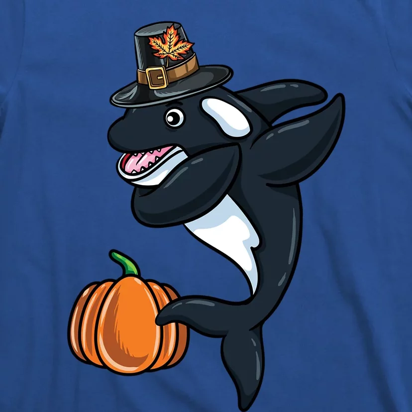 Dabbing Pilgrim Orca Thanksgiving Cute Gift T-Shirt