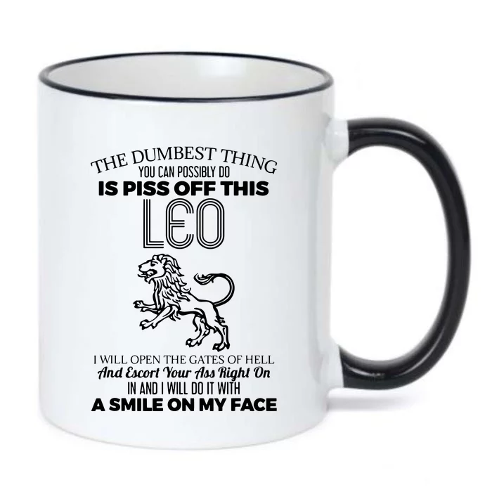 Dont Piss Off Leo Horoscope Zodiac Astrology Black Color Changing Mug