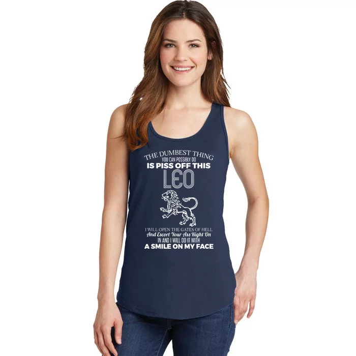 Dont Piss Off Leo Horoscope Zodiac Astrology Ladies Essential Tank