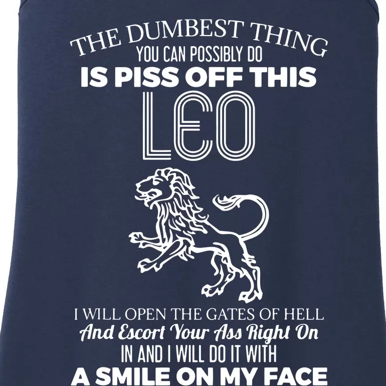 Dont Piss Off Leo Horoscope Zodiac Astrology Ladies Essential Tank