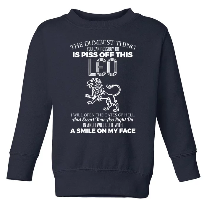 Dont Piss Off Leo Horoscope Zodiac Astrology Toddler Sweatshirt