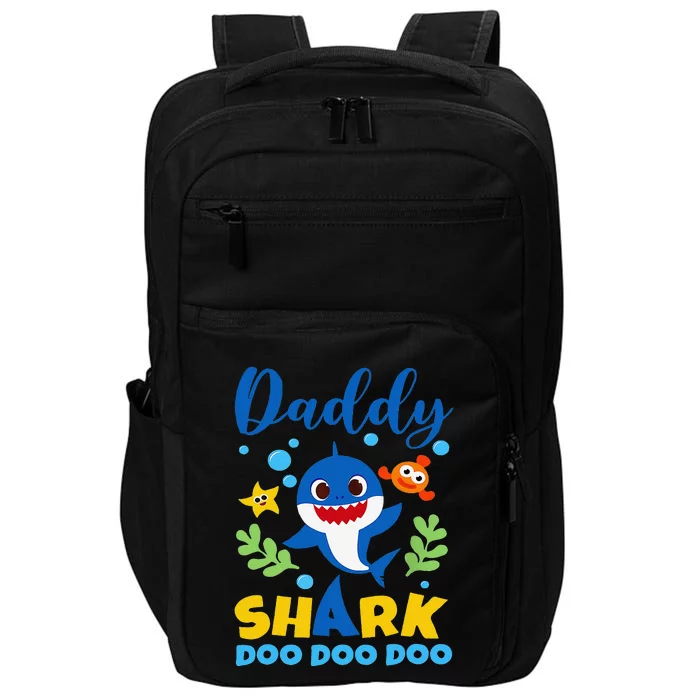 Daddy Papa Of The Shark Birthday Family Matching Birthday Impact Tech Backpack