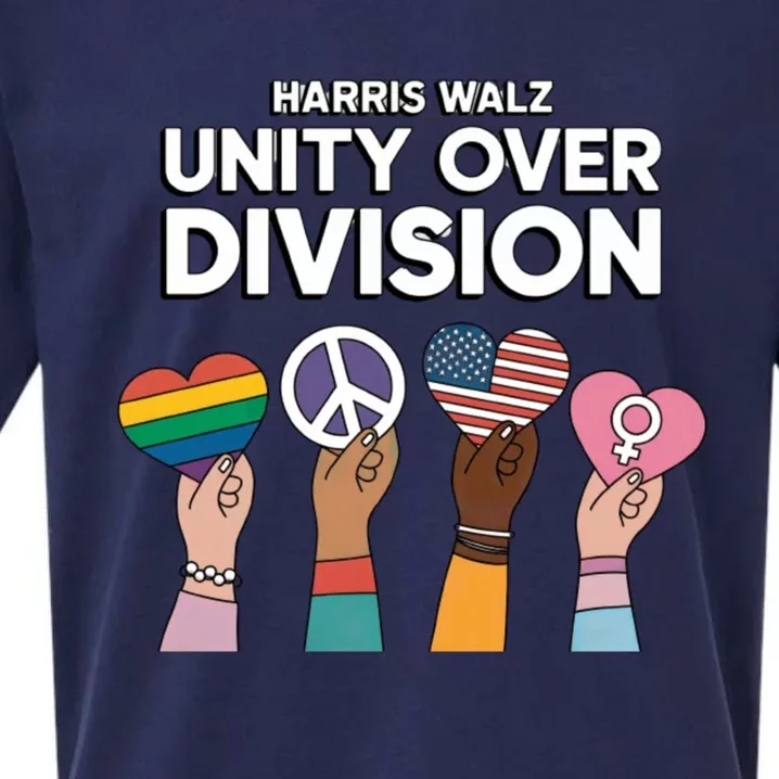 Diverse Paths One Unified Heart Harris And Walz Gift Sueded Cloud Jersey T-Shirt