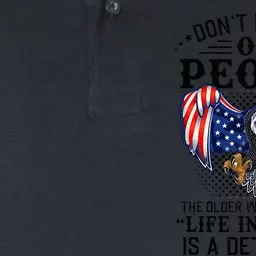 Don't Piss Off Old People The Older We Get Eagle & US Flag Softstyle Adult Sport Polo