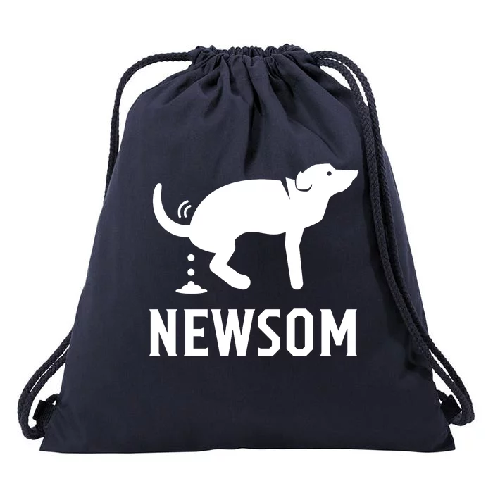 Dog Pooping On Gavin Newsom. Recall Gavin Newsom Drawstring Bag