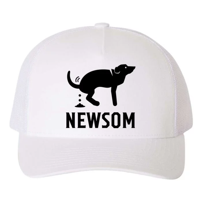 Dog Pooping On Gavin Newsom. Recall Gavin Newsom Yupoong Adult 5-Panel Trucker Hat