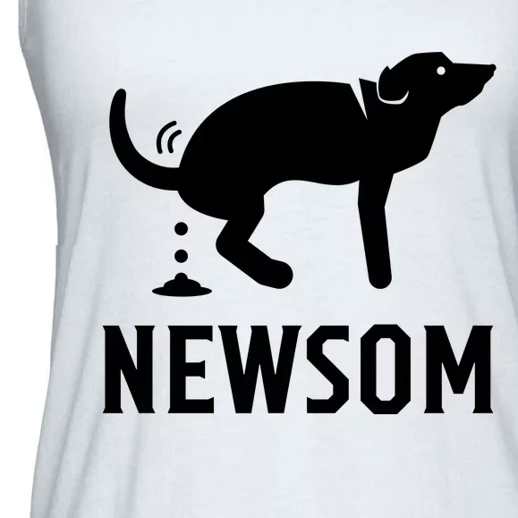 Dog Pooping On Gavin Newsom. Recall Gavin Newsom Ladies Essential Flowy Tank