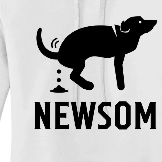 Dog Pooping On Gavin Newsom. Recall Gavin Newsom Women's Pullover Hoodie