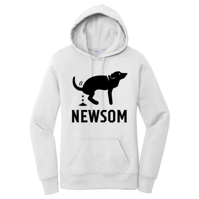 Dog Pooping On Gavin Newsom. Recall Gavin Newsom Women's Pullover Hoodie