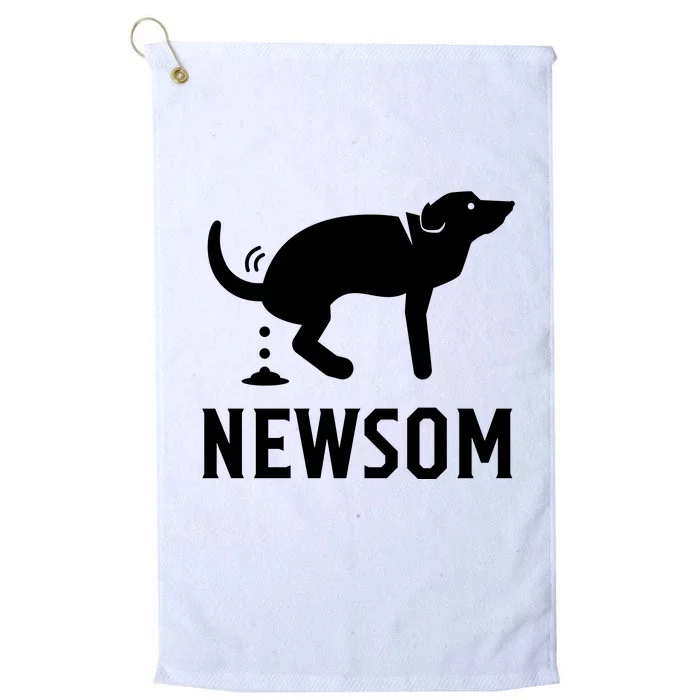 Dog Pooping On Gavin Newsom. Recall Gavin Newsom Platinum Collection Golf Towel