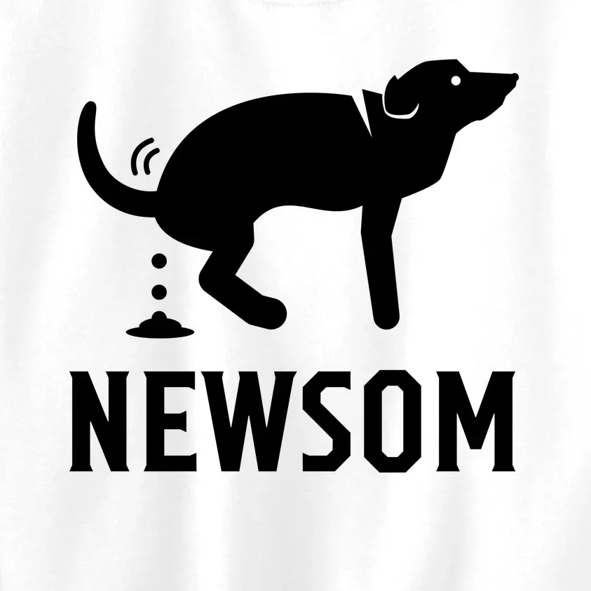 Dog Pooping On Gavin Newsom. Recall Gavin Newsom Kids Sweatshirt