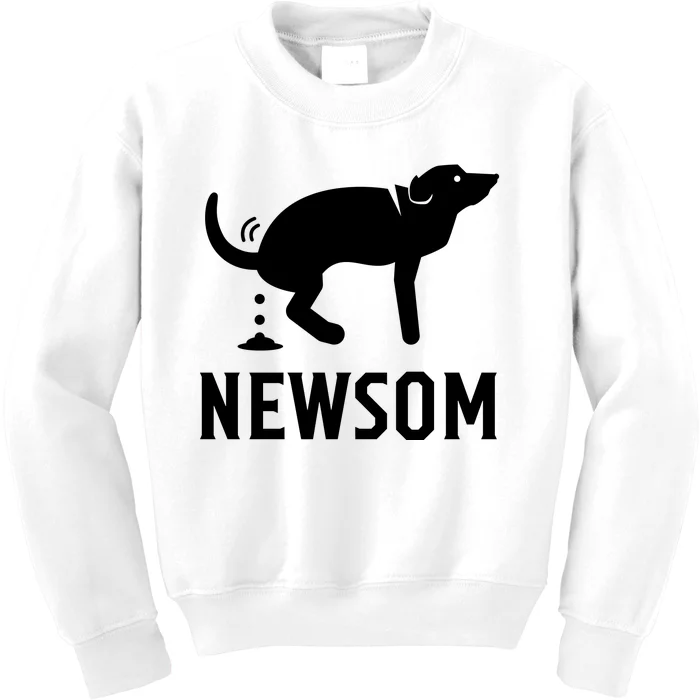 Dog Pooping On Gavin Newsom. Recall Gavin Newsom Kids Sweatshirt