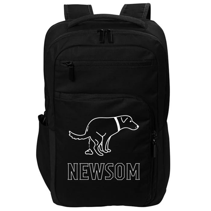 Dog Pooping On Gavin Newsom. Impact Tech Backpack