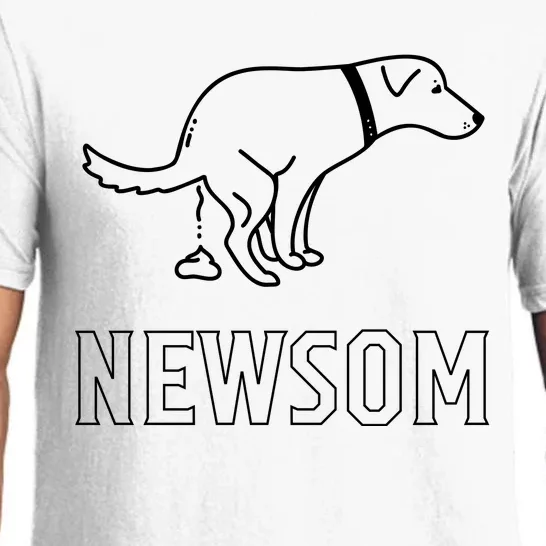 Dog Pooping On Gavin Newsom. Pajama Set