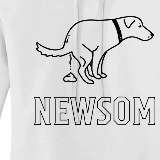 Dog Pooping On Gavin Newsom. Women's Pullover Hoodie