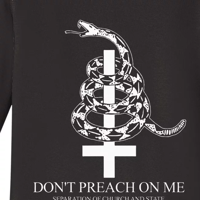 Dont Preach On Me Separation Of Church And State Baby Long Sleeve Bodysuit