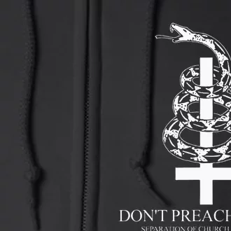 Dont Preach On Me Separation Of Church And State Full Zip Hoodie