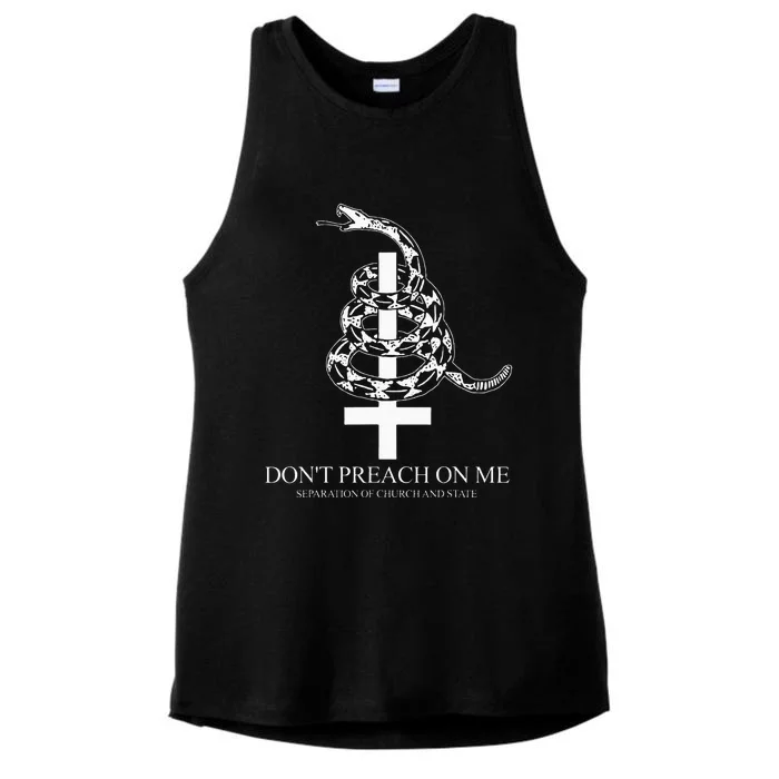 Dont Preach On Me Separation Of Church And State Ladies Tri-Blend Wicking Tank