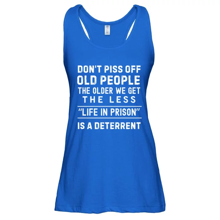 DonT Piss Off Old People Funny Old Age Joke Design Gift Ladies Essential Flowy Tank