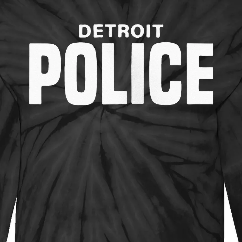 Detroit Police Officer Michigan Policeman Uniform Duty Tie-Dye Long Sleeve Shirt