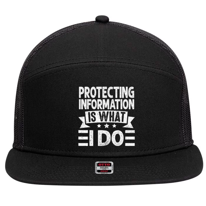 Data Privacy Officers Quote 7 Panel Mesh Trucker Snapback Hat