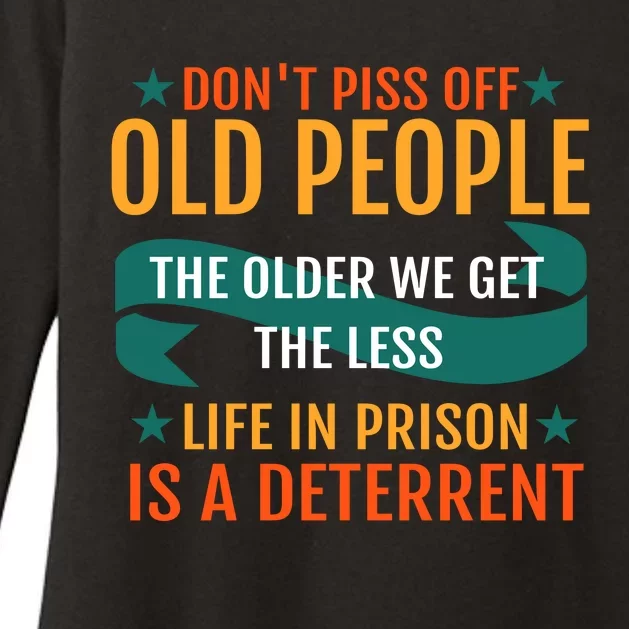 Dont Piss Off Old People Womens CVC Long Sleeve Shirt