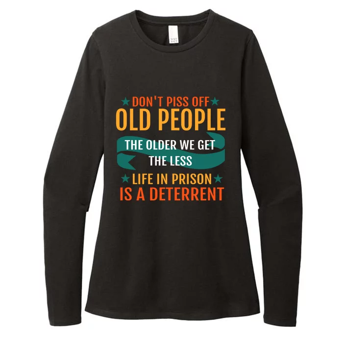 Dont Piss Off Old People Womens CVC Long Sleeve Shirt