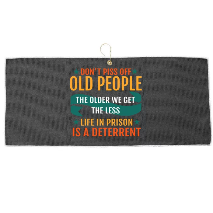 Dont Piss Off Old People Large Microfiber Waffle Golf Towel