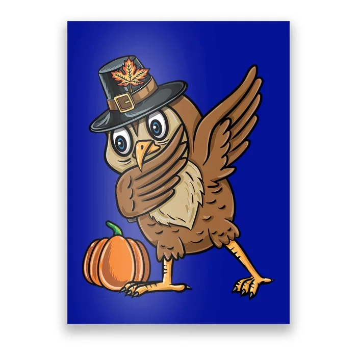 Dabbing Pilgrim Owl Thanksgiving Cool Gift Poster