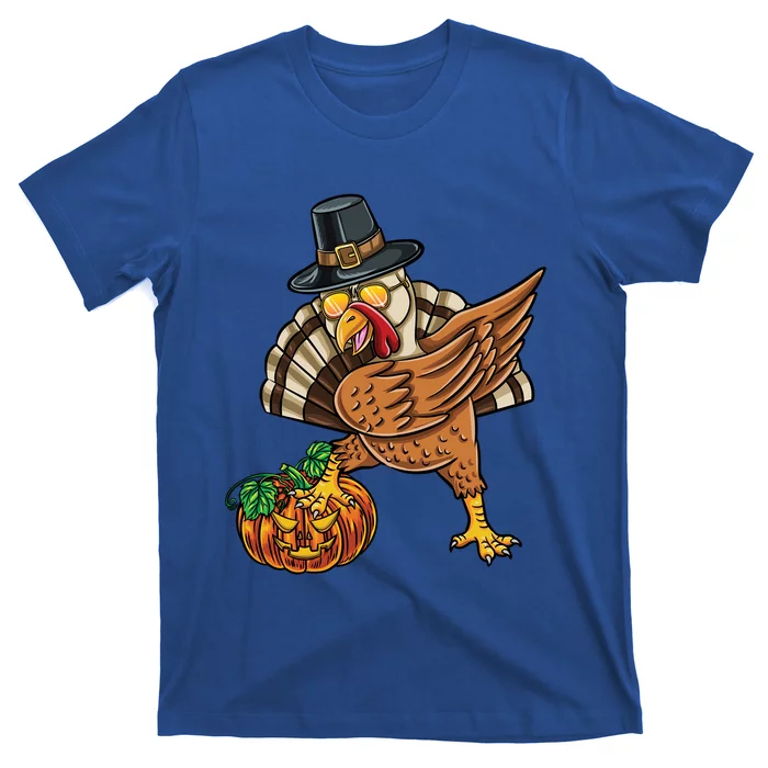 Dabbing Pilgrim Pumpkin Turkey Thanksgiving Cool Gift T-Shirt