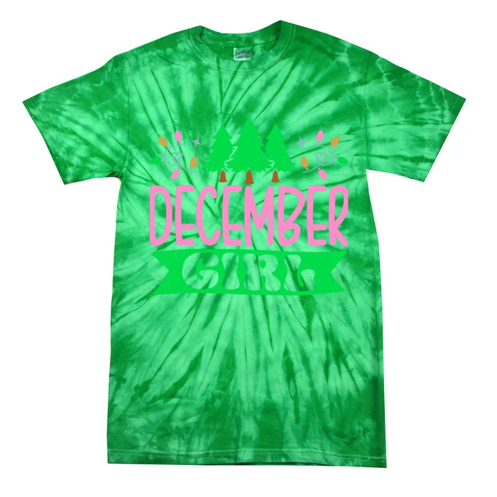 December  Pretty Pink and Green Sorority Aka Christmas Tie-Dye T-Shirt