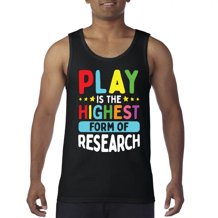 Daycare Provider Play Highest Research Childcare Teacher Tank Top