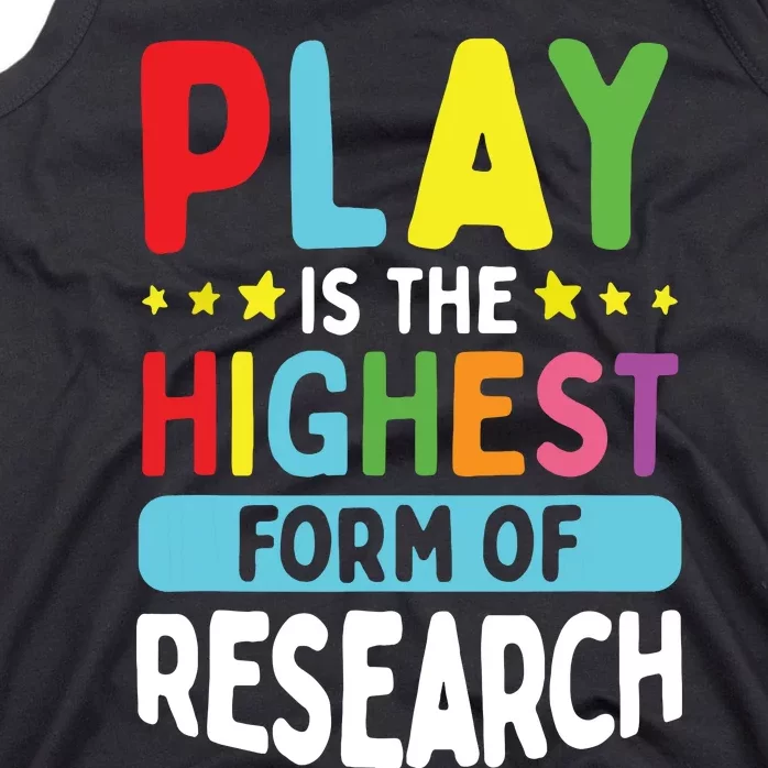 Daycare Provider Play Highest Research Childcare Teacher Tank Top