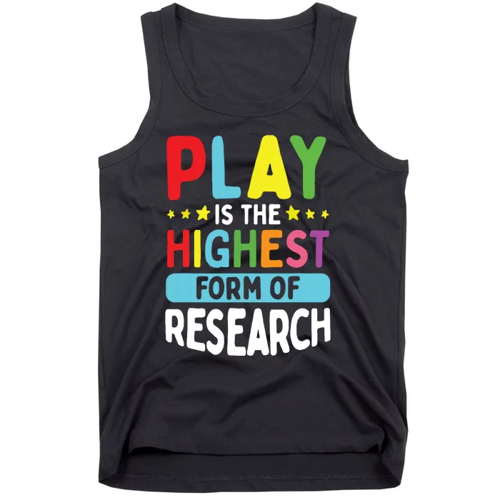 Daycare Provider Play Highest Research Childcare Teacher Tank Top