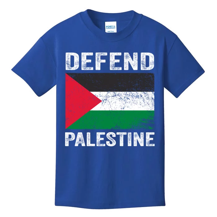 Defend Palestine Palestinians Flag Support Palestine Vintage Great Gift Kids T-Shirt