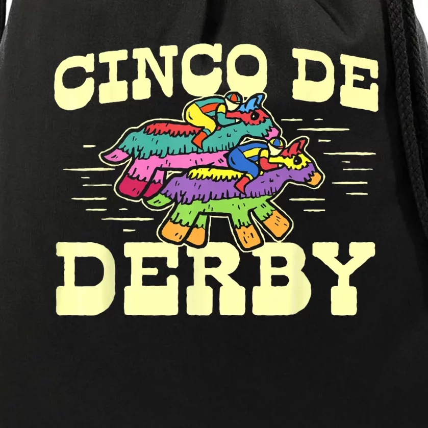 Derby Party Pinata Cinco De Horse Race Kentucky Drawstring Bag