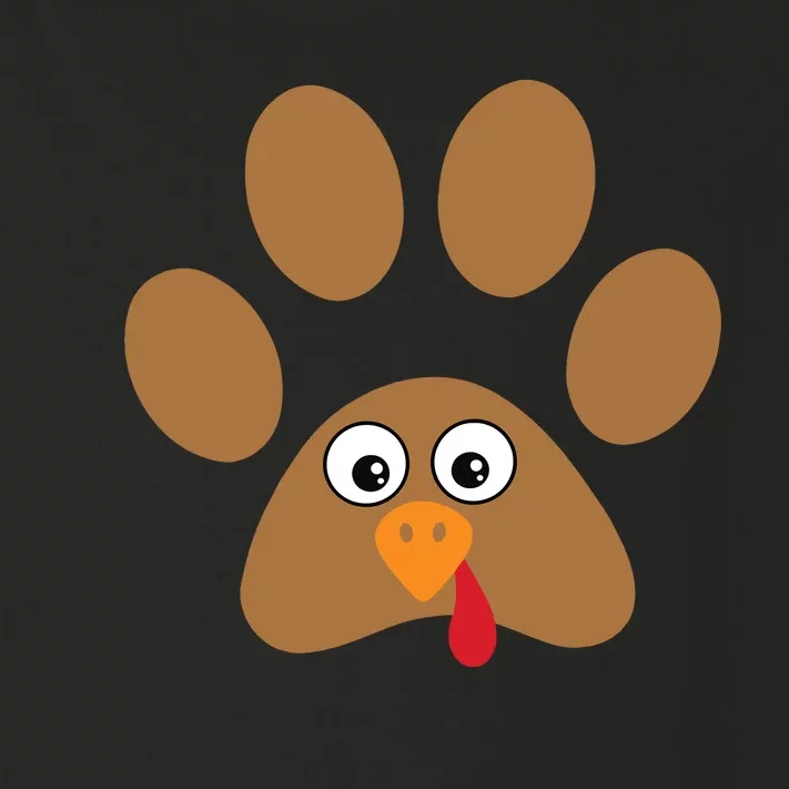 Dog Paw Print Thanksgiving Turkey Toddler Long Sleeve Shirt