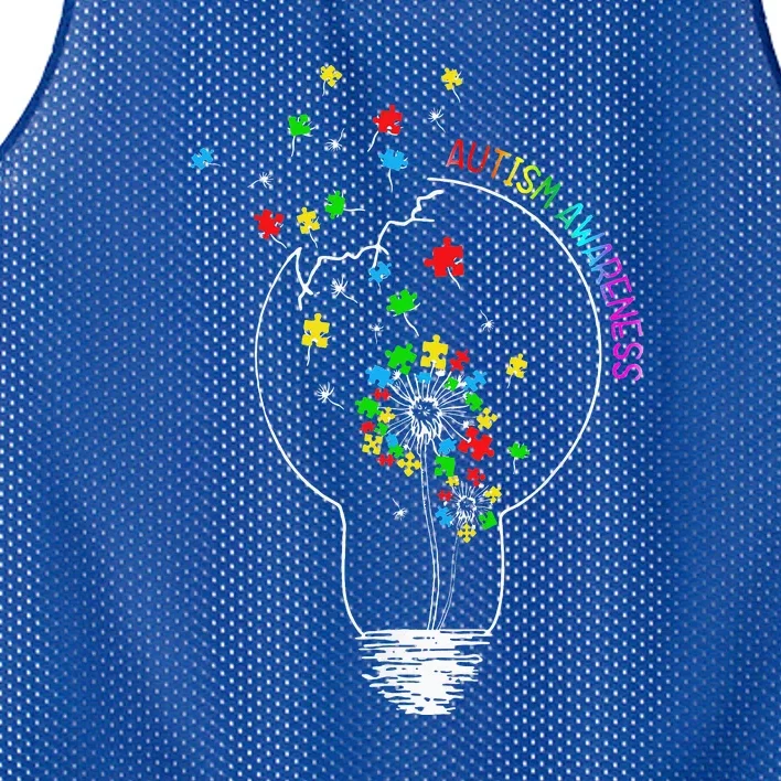 Dandelion Puzzle Pieces Autism Awareness Mesh Reversible Basketball Jersey Tank