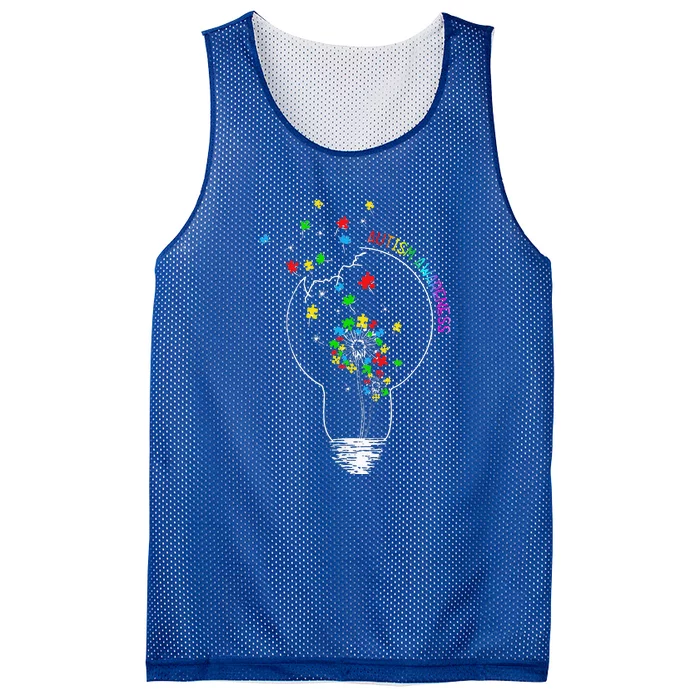 Dandelion Puzzle Pieces Autism Awareness Mesh Reversible Basketball Jersey Tank