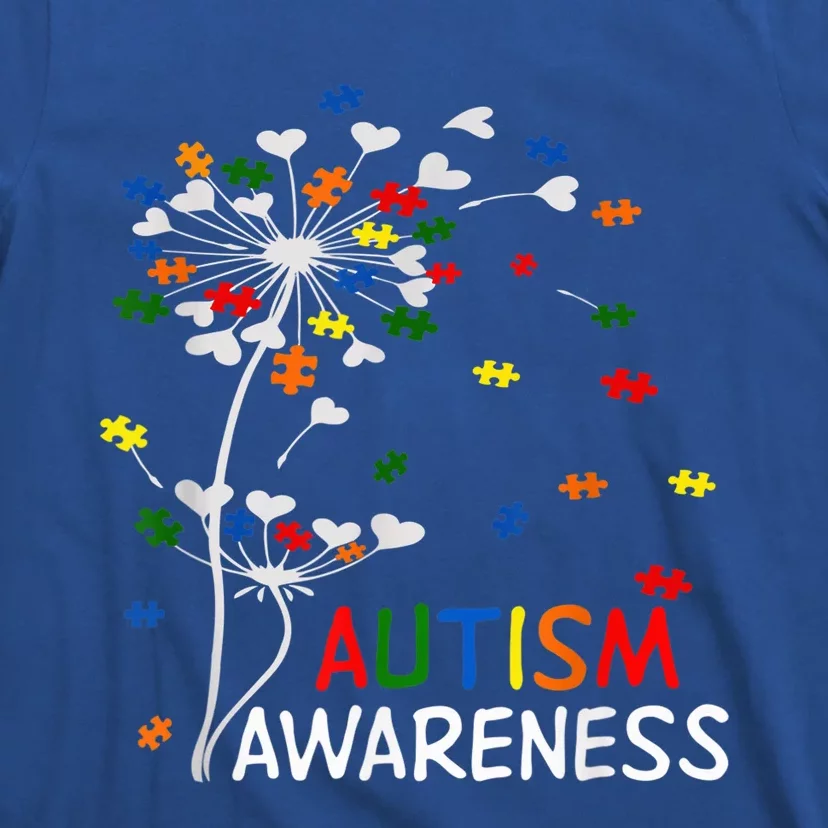 Dandelion Puzzle Piece Cool Autism Awareness Gift T-Shirt