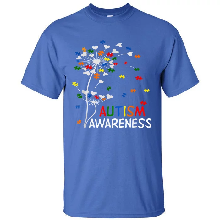 Dandelion Puzzle Piece Cool Autism Awareness Gift Tall T-Shirt