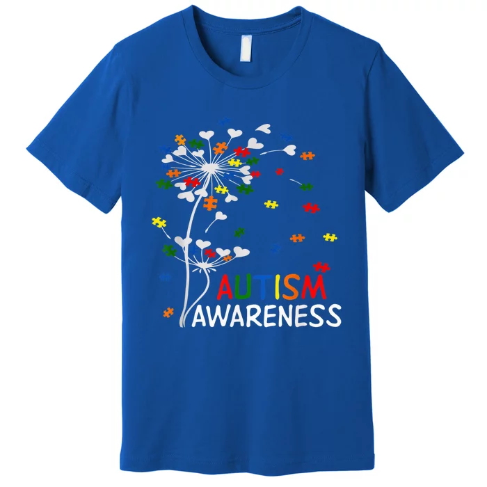 Dandelion Puzzle Piece Cool Autism Awareness Gift Premium T-Shirt