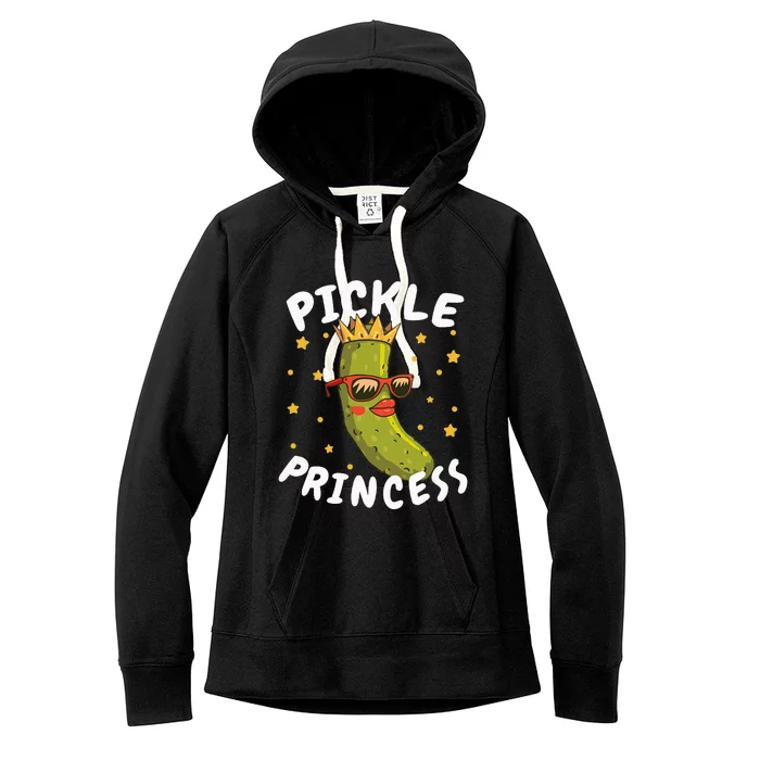 Dill Pickle Princess Girl Gherkin Pickles Lover Women's Fleece Hoodie