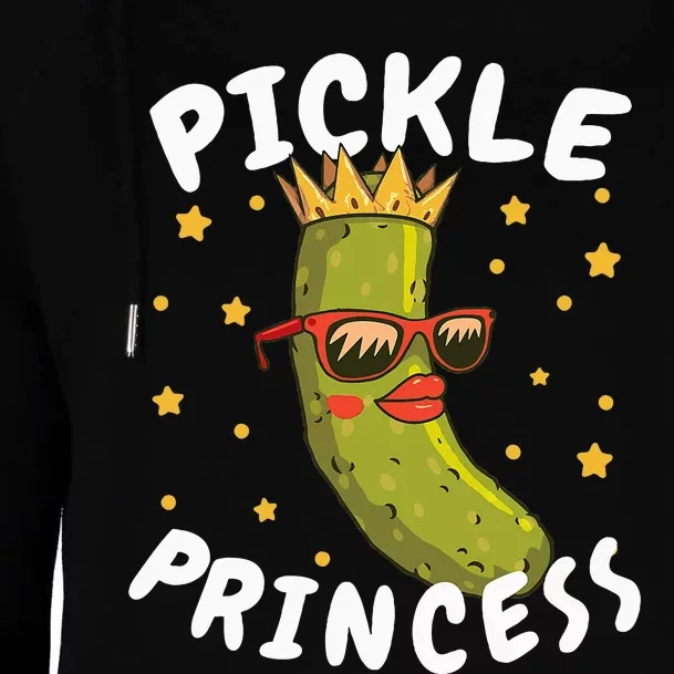 Dill Pickle Princess Girl Gherkin Pickles Lover Womens Funnel Neck Pullover Hood