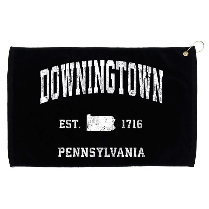 Downingtown Pennsylvania Pa Vintage Athletic Sports Grommeted Golf Towel